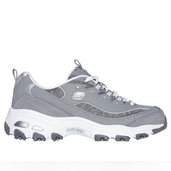 Skechers women’s d’lites me time gray multi wide fit - Picture 1 of 5